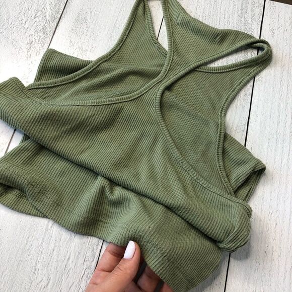 Roxy Olive Racer Back Skinny Muscle Tank Sz S - Picture 5 of 5